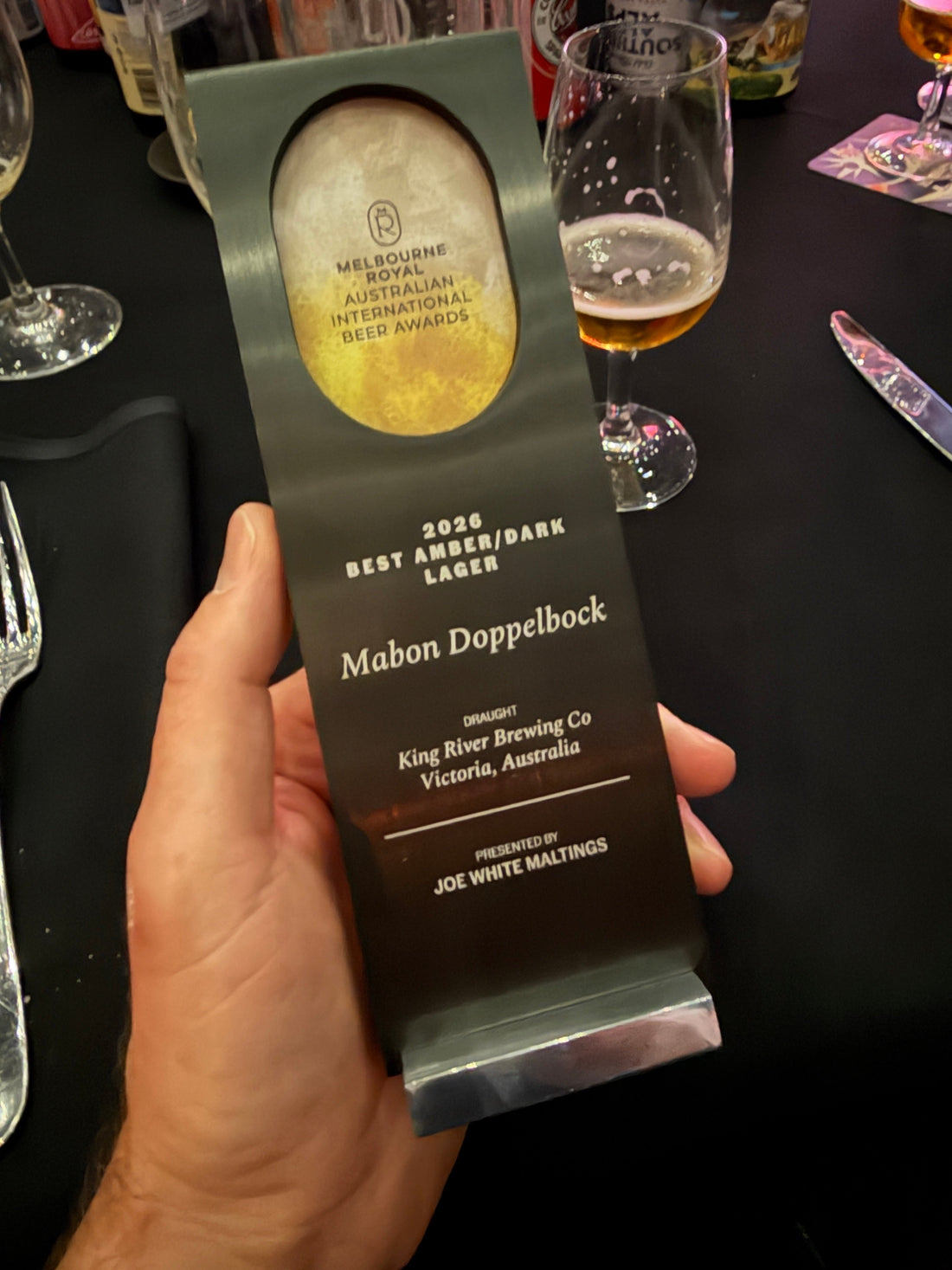 King River Brewing Doppelbock wins the 2026 AIBA 'Best Amber / Dark Lager' Trophy!!